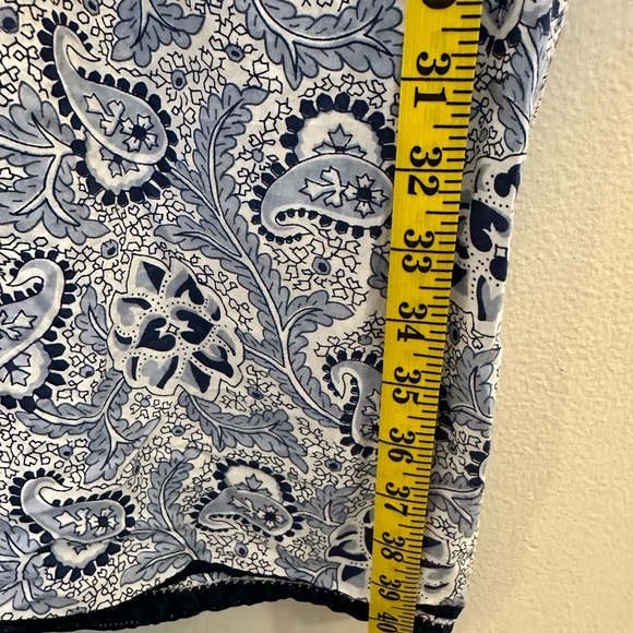 POLO JEANS RALPH LAUREN Dress 10 Cotton Paisley Floral Bandana Print Blue - Picture 4 of 9